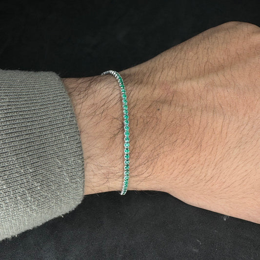 Green Tennis Bracelet